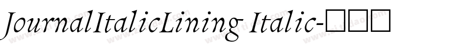 JournalItalicLining Italic字体转换
